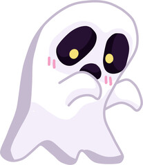 spooky cute ghost, Ghost Flat Design Halloween Icon