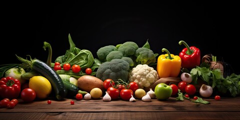 healthy food fresh fruit and vegetables various vegetables