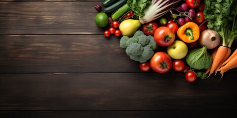 Obraz na płótnie Canvas healthy food fresh fruit and vegetables various vegetables