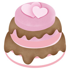 Strawberry and chocolate cake