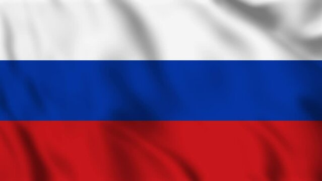 Looped background animation of the waving flag of Russia