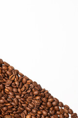 coffee beans on white