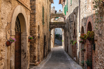 Obraz premium The beautiful city of San Gemini and its medieval historic center. Province of Terni, Umbria, Italy.