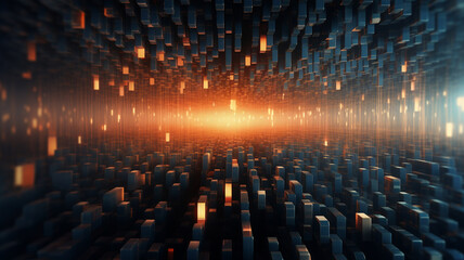 Obraz premium abstract city and future transformation.