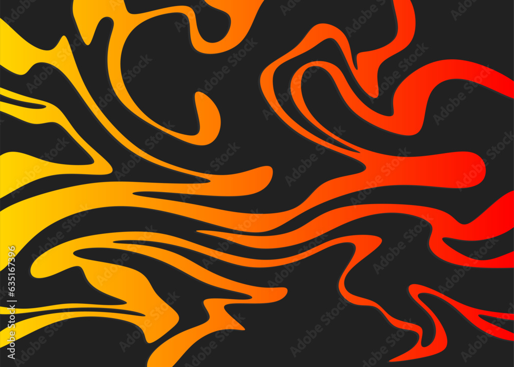 Poster abstract background with gradient color wavy line pattern
