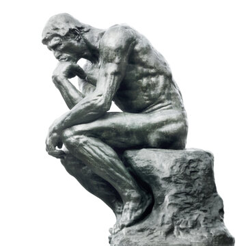 Paris, France, The Thinker by Auguste Rodin, png format, isolated subject