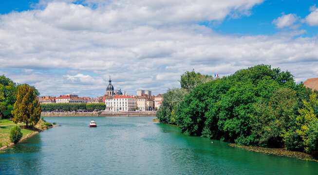 Chalon sur saone city landscape- Saone et Loire, Burgundy in France