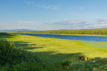 Obraz premium Pasvik river in Finnmark, Norway