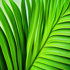 Green Tropical Exotic Large Leaf Background