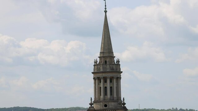Steeple of All Saints Church in Oxford, UK, replicating the bells