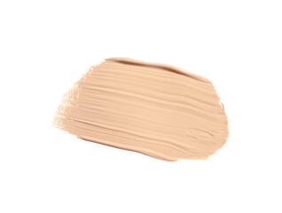 Smear of skin foundation isolated on white, top view