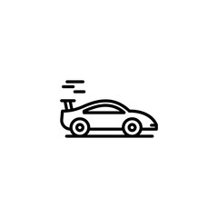 Racing Car icon design with white background stock illustration