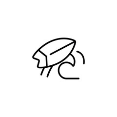 Surfing icon design with white background stock illustration