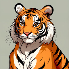 Cartoon Tiger