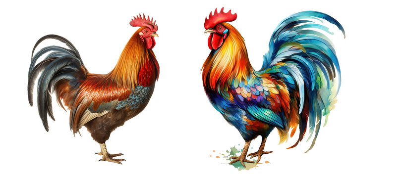 AI meraviglioso gallo colorato 01
