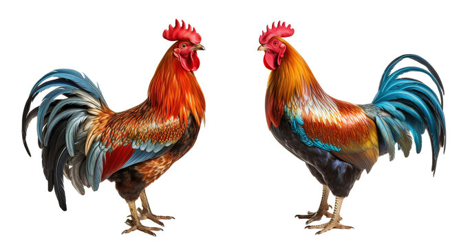 AI meraviglioso gallo colorato