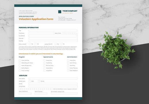 Blue Orange Business Consultant Form