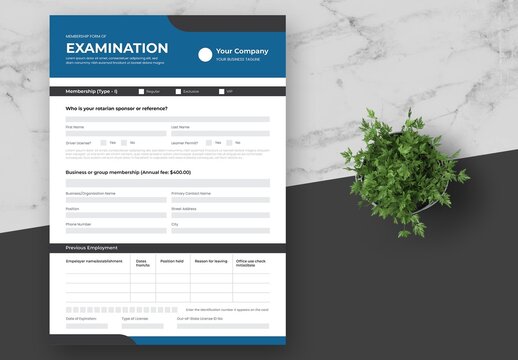 Blue Black Examination From