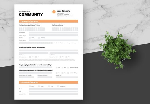 Orange Community Registration Form
