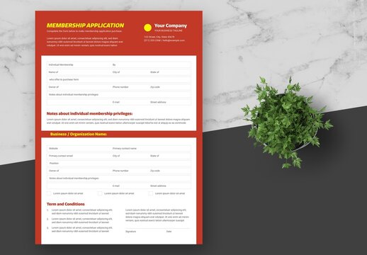 Red Membership Application Form