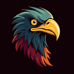 Vector/Illustration of an eagle isolated in black