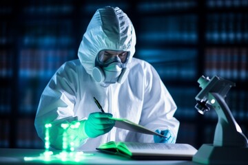 Male specialist scientist lab laboratory worker chemistry biology guy man doctor medical research genes glass test tubes flasks analysis creation of medicine science development microbiology pharma