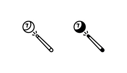 Billiard icon design with white background stock illustration