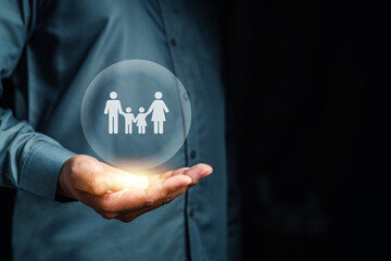 insurance, protection, assurance, family, health, saving, finance, life, shielding, health-care. on...
