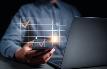 calendar, date, event, note, agenda, appointment, meeting, plan, memo, schedule. check at smartphone to view mine agenda and meeting. at top that table HUD is showing, schedule and appointment mark it