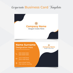 modern and creative business card template design with curve shapes
