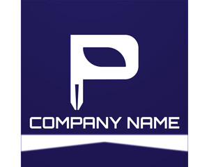 P letter creative logo in  white vector