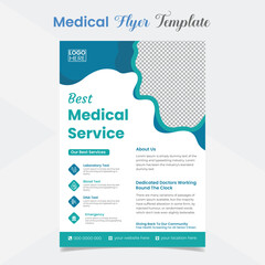 Medical Healthcare flyer and brochure cover page template design