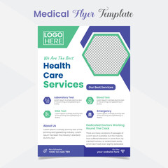 Medical healthcare multipurpose poster and flyer template design