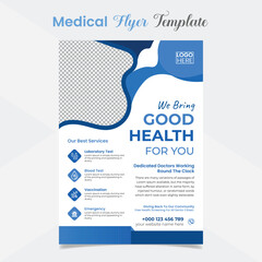 Best Medical Service flyer and poster template design