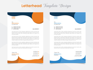wave and modern creative letterhead template design for your business