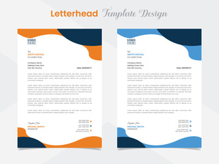 modern creative letterhead template with minimal design