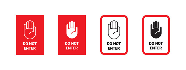 Do not enter prohibition sign. Notice do not enter. Vector scalable graphics