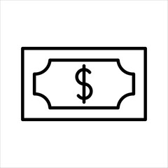 Cash icon in trendy flat style isolated on white background. Money symbol for your website design, logo, app, UI. Vector illustration, EPS10.