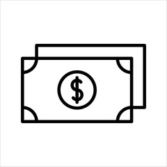 Cash icon in trendy flat style isolated on white background. Money symbol for your website design, logo, app, UI. Vector illustration, EPS10.