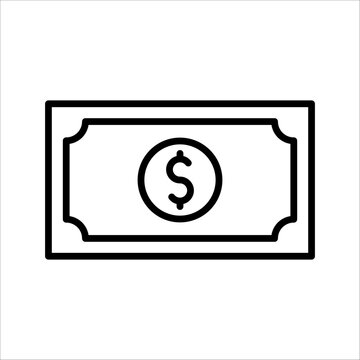 Cash icon in trendy flat style isolated on white background. Money symbol for your website design, logo, app, UI. Vector illustration, EPS10.