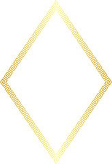 Rhombus Frame Greek key pattern Greek meander pattern ornamental borders seamless meander pattern Luxury decorative golden frame gold picture frame golden frame ornamental borders decoration Antique 