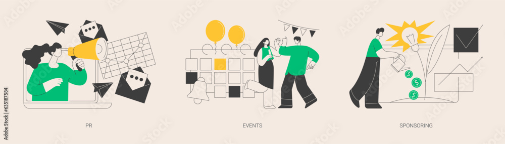 Wall mural website navigation bar abstract concept vector illustrations.