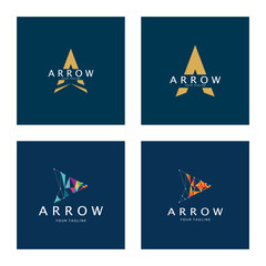 abstract arrow logo design,for finance,business,archery,logistics,vector