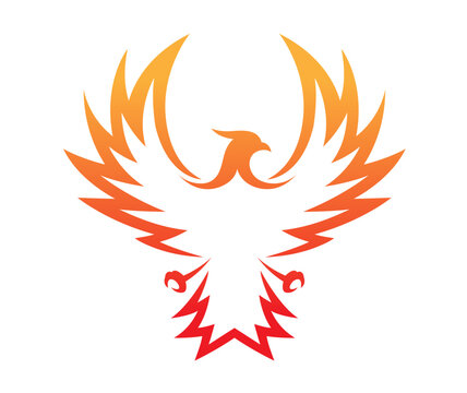 Creative Phoenix Fire Design Vector Symbol stock illustration