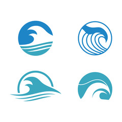 Wave sate symbol water wave logo sate vector.