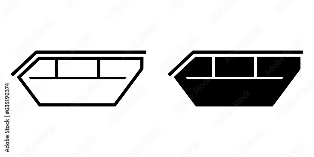 Wall mural ofvs445 outlinefilledvectorsign ofvs - skip bin vector icon . waste container sign . isolated transp
