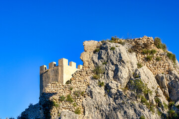 Fototapeta na wymiar Medieval tower in Guadalest fort, Spain