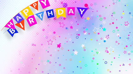 Happy birthday balloons greeting card