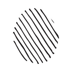 lines of circles hand-drawn. Doodle circles for design elements, messages, note labels. Black doodle isolated on white background. Hand drawn. Vector illustration.