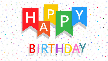 Fototapeta na wymiar Happy birthday balloons greeting card